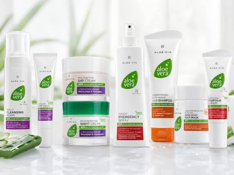 The best aloe vera skincare products displayed
