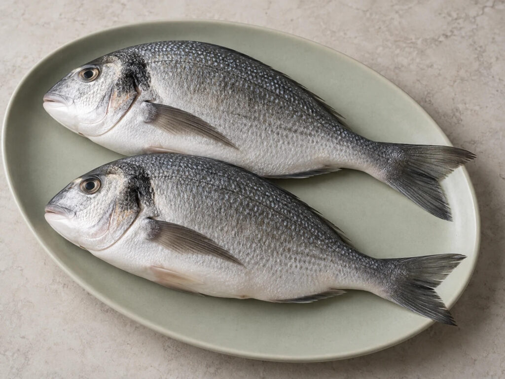 The Collagen source - Two whole fish on a plate