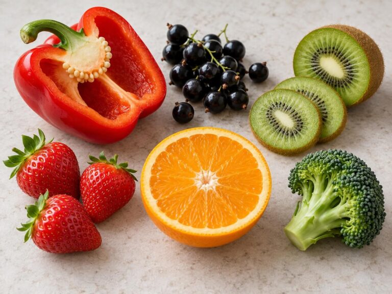 Foods high in vitamin C from fruit and vegetables
