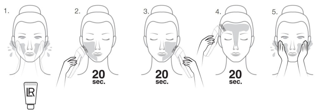 How to use Skin Care Device LR Zeitgard Pro with Face Cleansing Brush