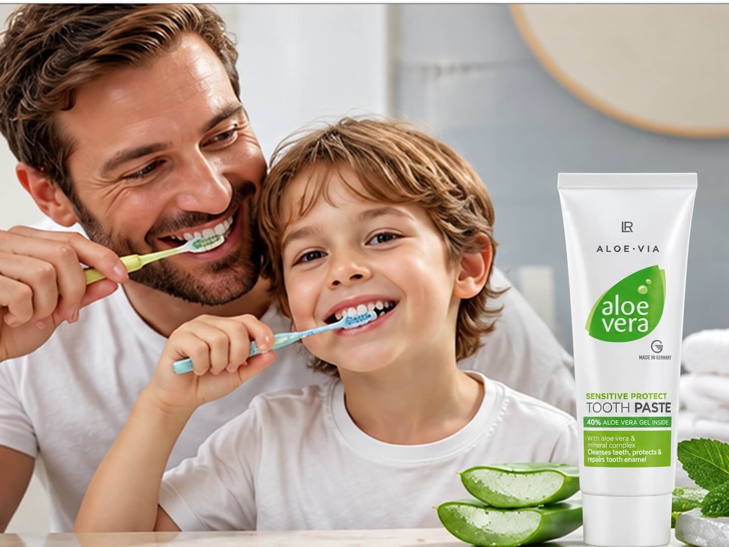 Toothpaste for Sensitive Teeth with Lr Aloe Vera and Fluoride
