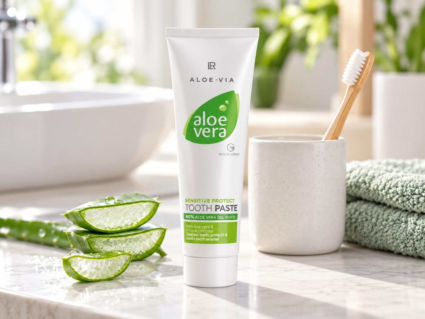 Toothpaste for Sensitive Teeth with 40% Aloe Vera for daily use